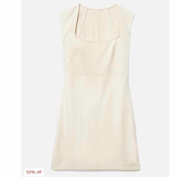 Everlane The '90s Mini Dress size Small Beige - Picture 10 of 11